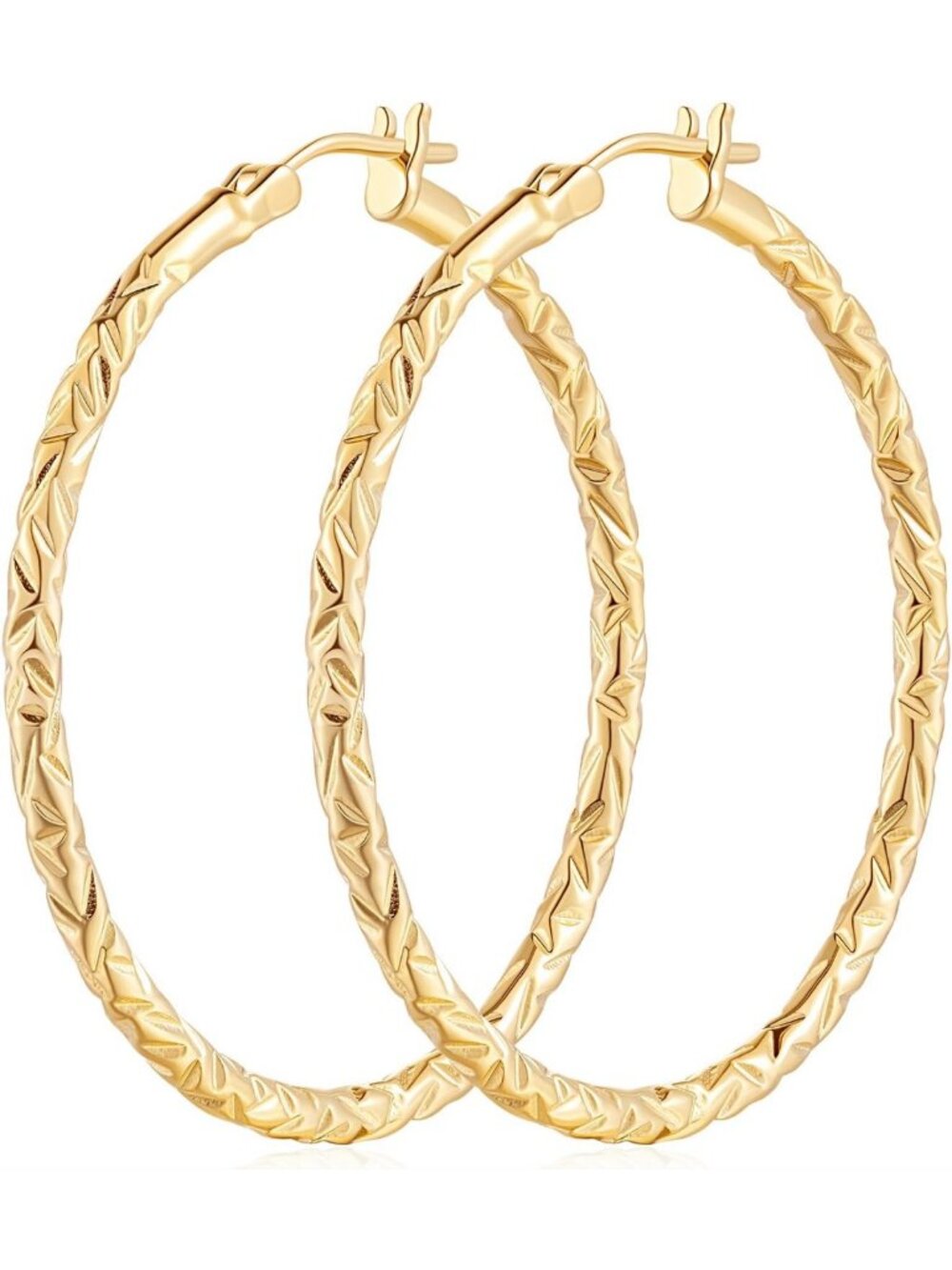 Elegant 14K Gold Hoop Earrings for Women - Classic Jewelry Accessory